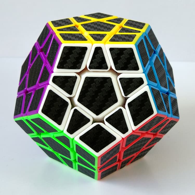 Z-Cube Megaminx Cube with Carbon fibre stickers image 1