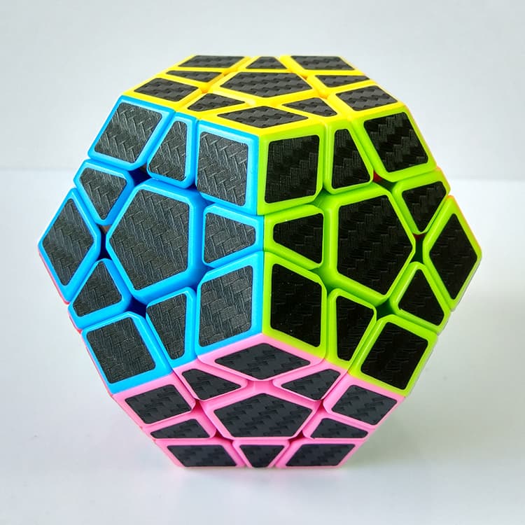 Z-Cube Megaminx Cube with Carbon fibre stickers image 3