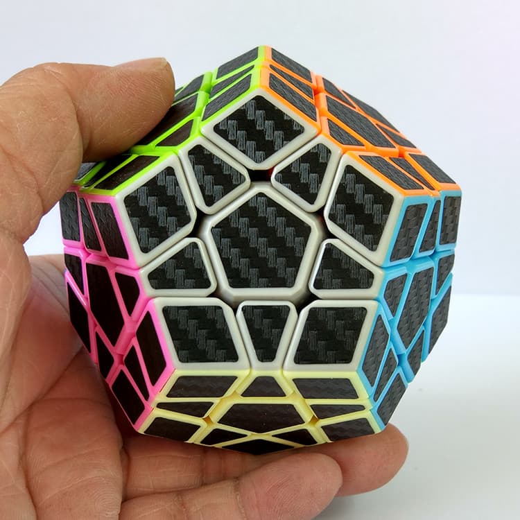 Z-Cube Megaminx Cube with Carbon fibre stickers image 4