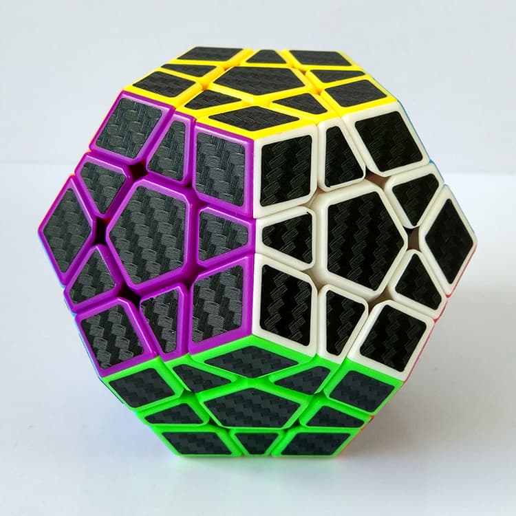 Z-Cube Megaminx Cube with Carbon fibre stickers image 8