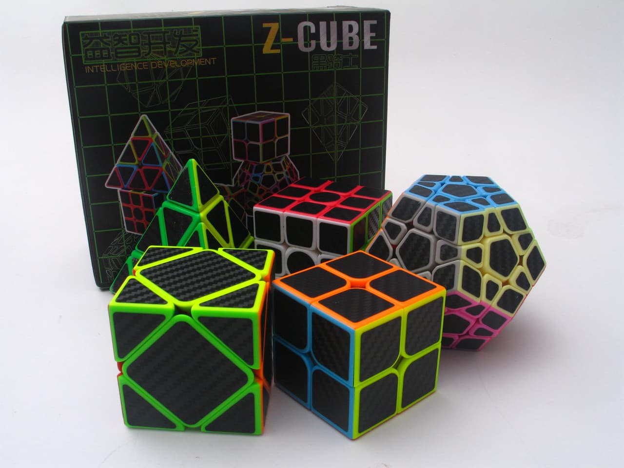 Z-Cube Five Cubes Set with black carbon-fibre stickers image 2