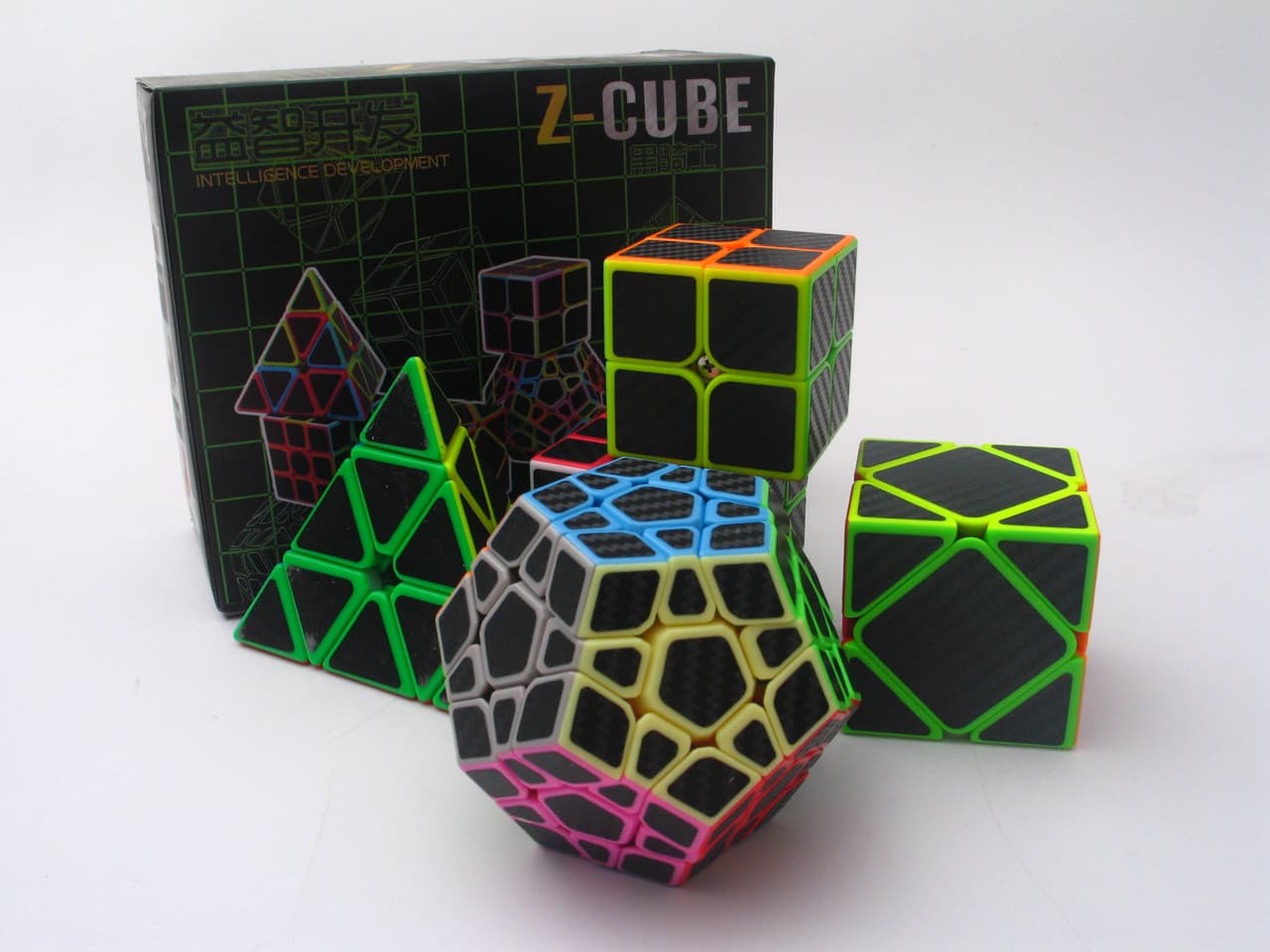 Z-Cube Five Cubes Set with black carbon-fibre stickers image 9