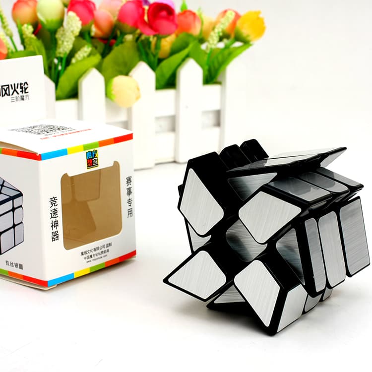 MoFangJiaoShi 3x3 WindMirror - black silver image 4