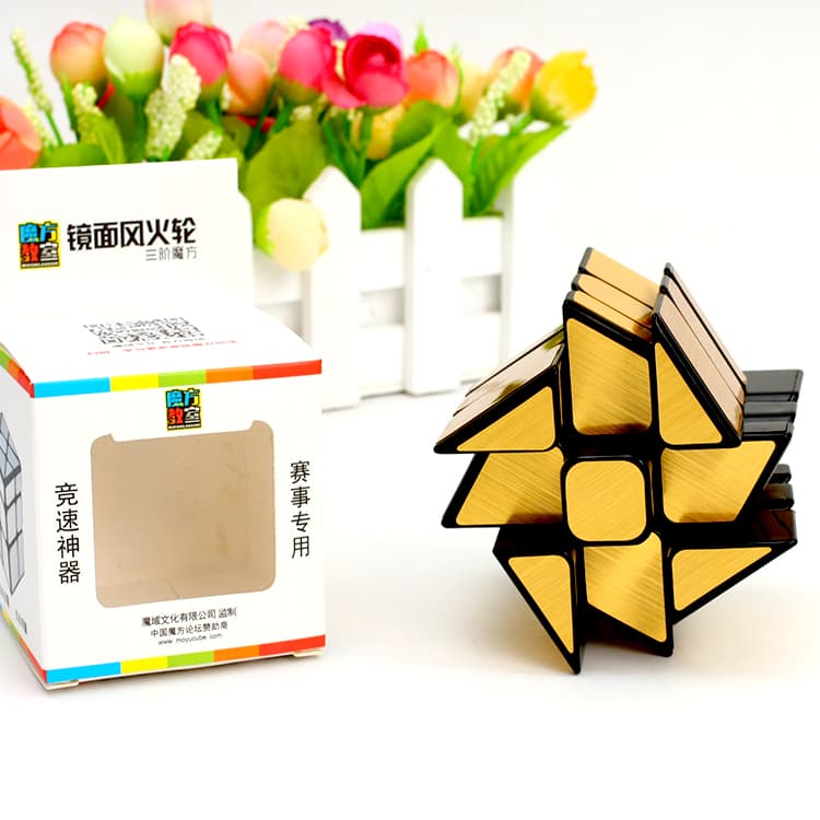 MoFangJiaoShi 3x3 WindMirror - black golden image 2