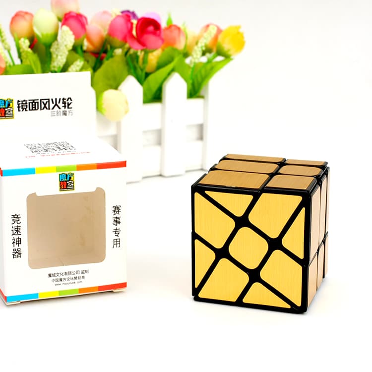 MoFangJiaoShi 3x3 WindMirror - black golden image 1