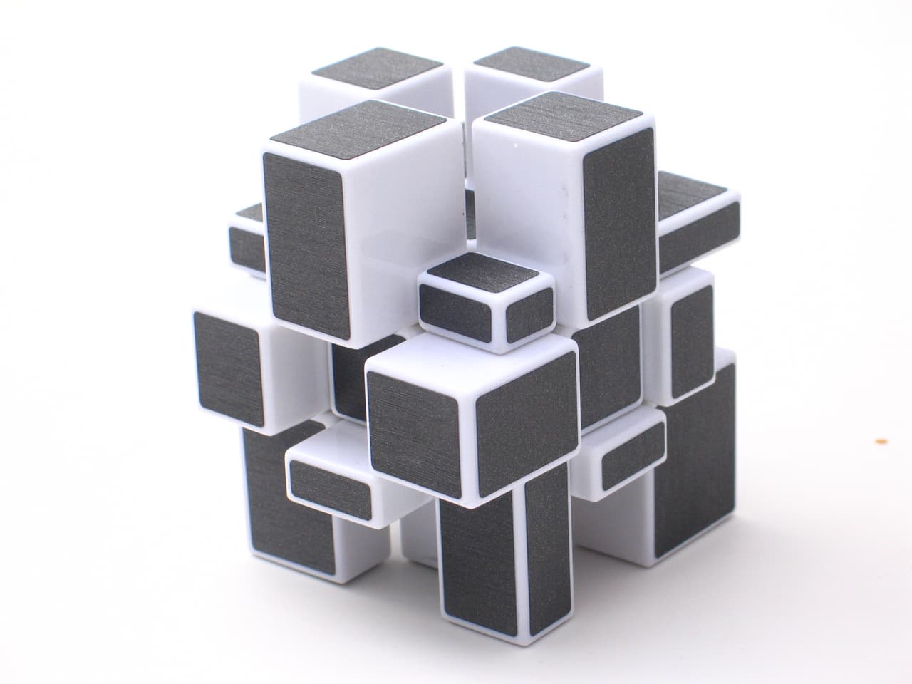 Shengshou 3x3 mirror cube with gray stickers - White image 4