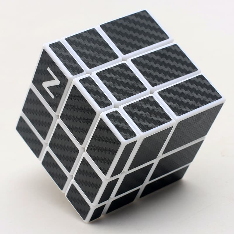 Z-Cube Mirror with carbon-fibre stickers - White image 3