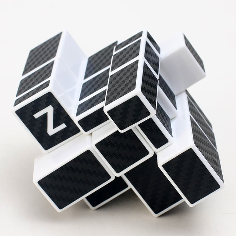 Z-Cube Mirror with carbon-fibre stickers - White image 5