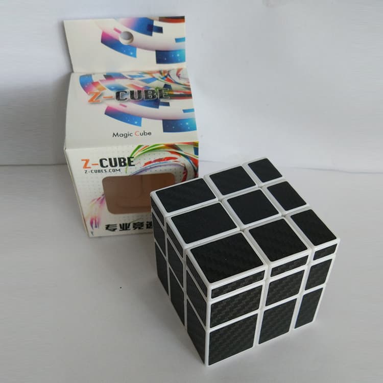 Z-Cube Mirror with carbon-fibre stickers - White image 6