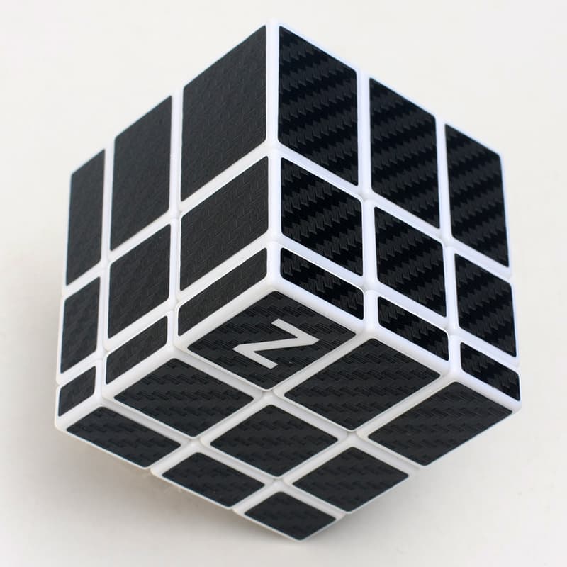 Z-Cube Mirror with carbon-fibre stickers - White image 9