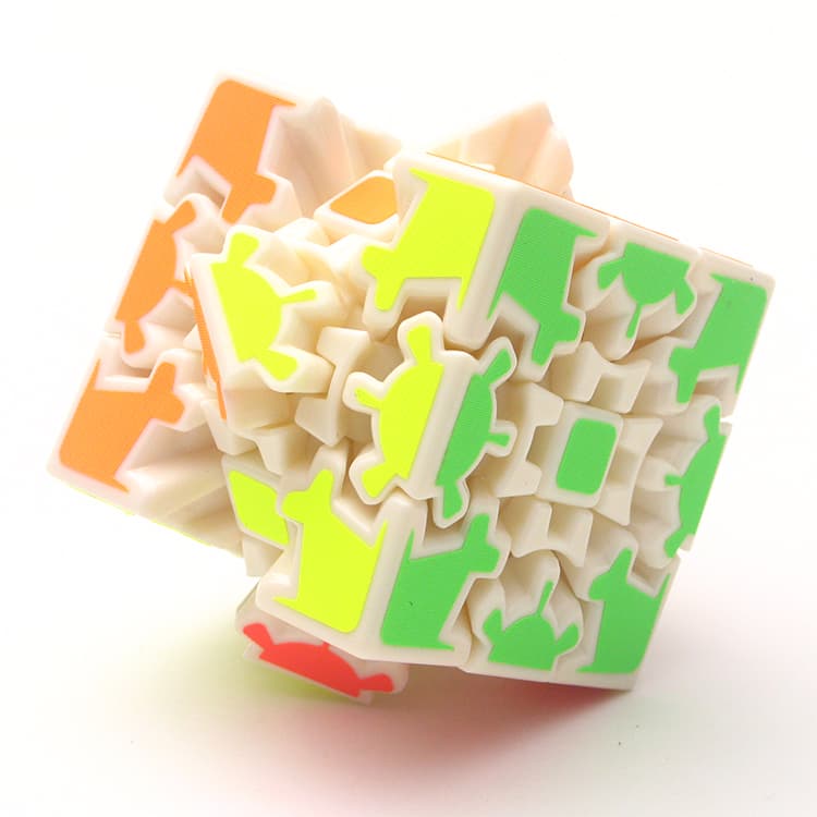 HelloCube MoHuan 3x3 Gear Cube V1 - White image 1