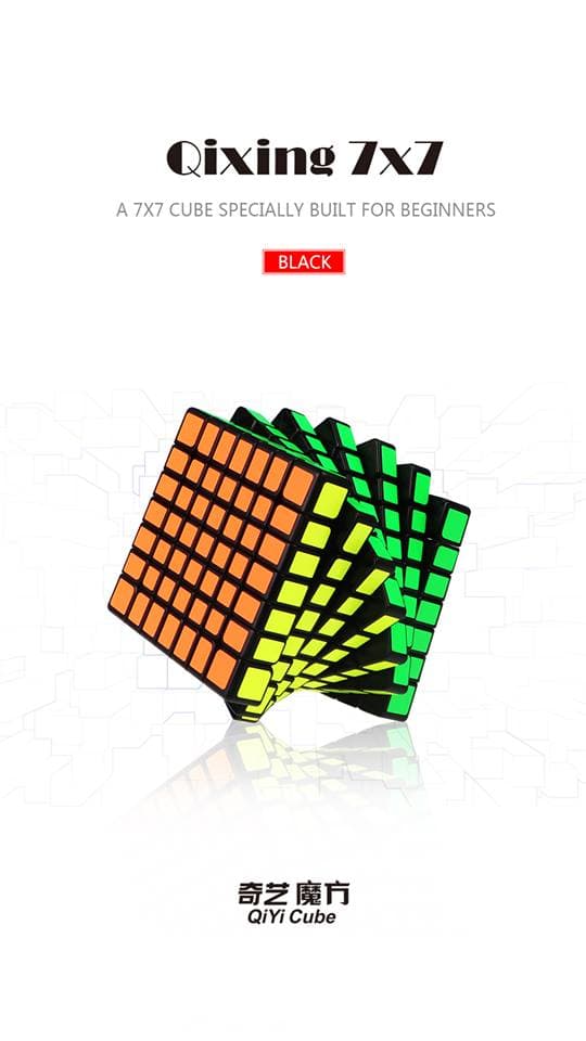 QiYi QiXing 7x7 Cube - Black image 1