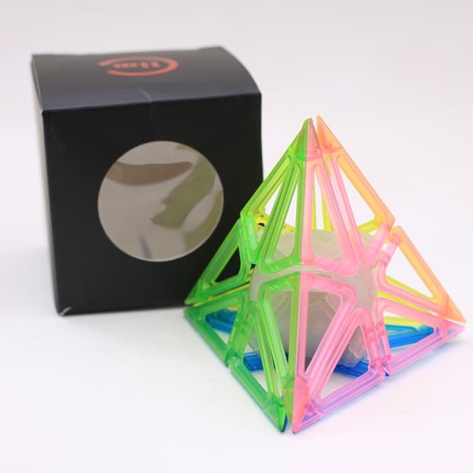 Fangshi Framework pyraminx - colorful transparent image 2