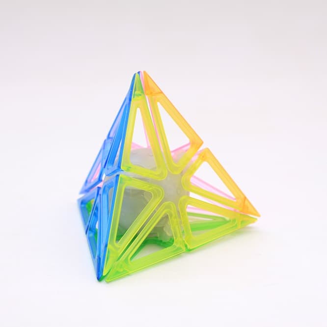 Fangshi Framework pyraminx - colorful transparent image 1