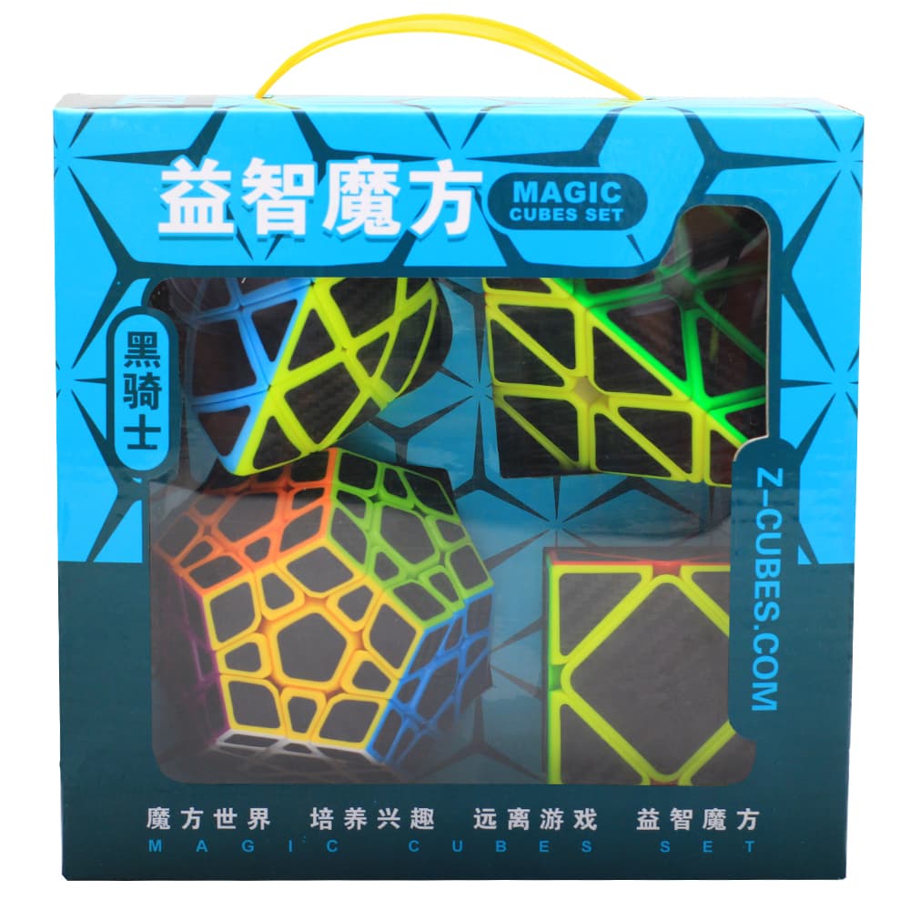Z-Cube Four Cubes Set with carbon-fibre stickers - pyraminx-set image 4