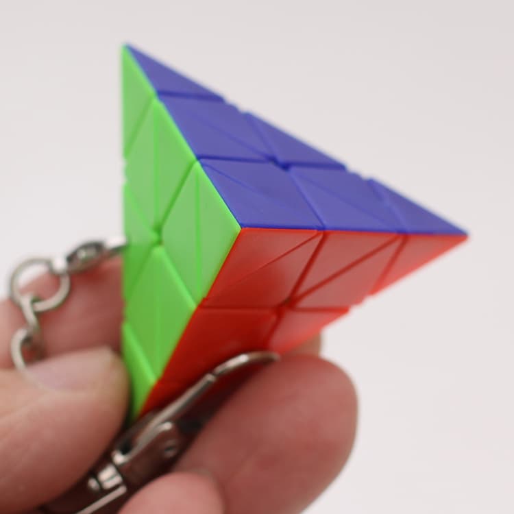 mini 3x3 Pyraminx with keychain