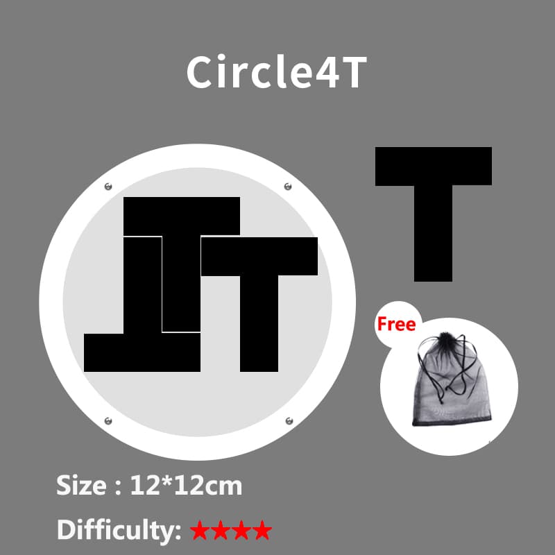 Circle 4 T Puzzle - Black image 1