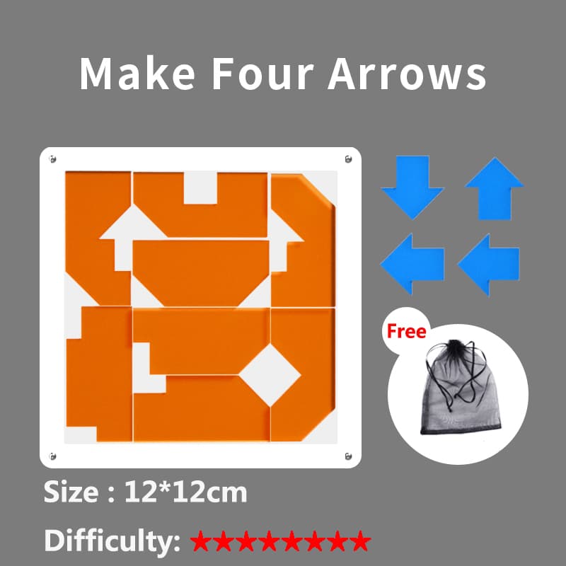 Make 4 Arrows Puzzle - orange image 1