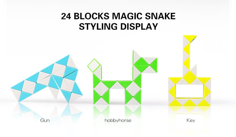 QiYi 24 blocks Magic Snake - green white image 3