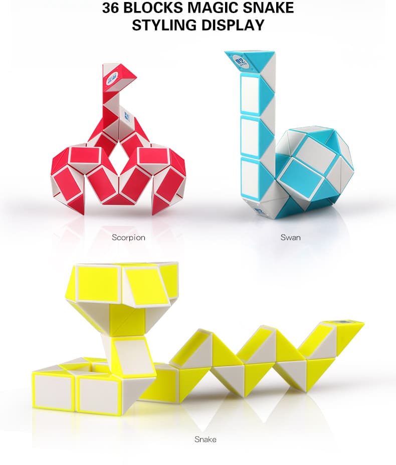 QiYi 36 blocks Magic Snake - blue+white image 3