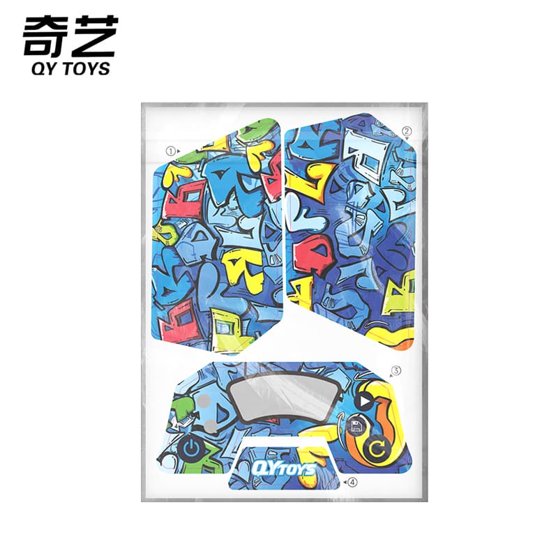 QiYi Speed Timer Sticker - Hand Drawn Graffiti image 2