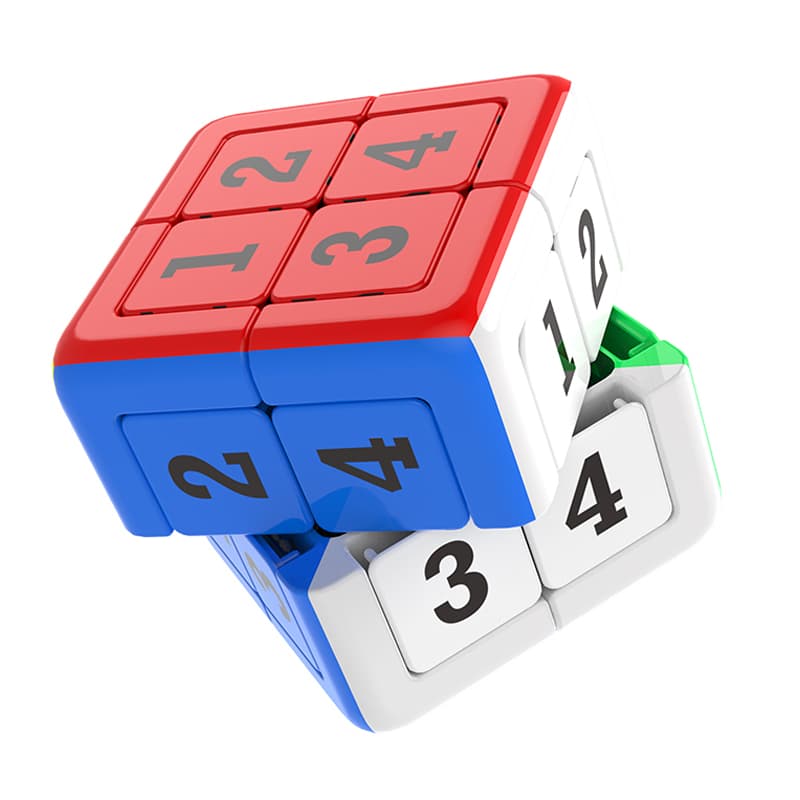 YuXin 2x2 Digital Puzzle Cube - Stickerless image 1