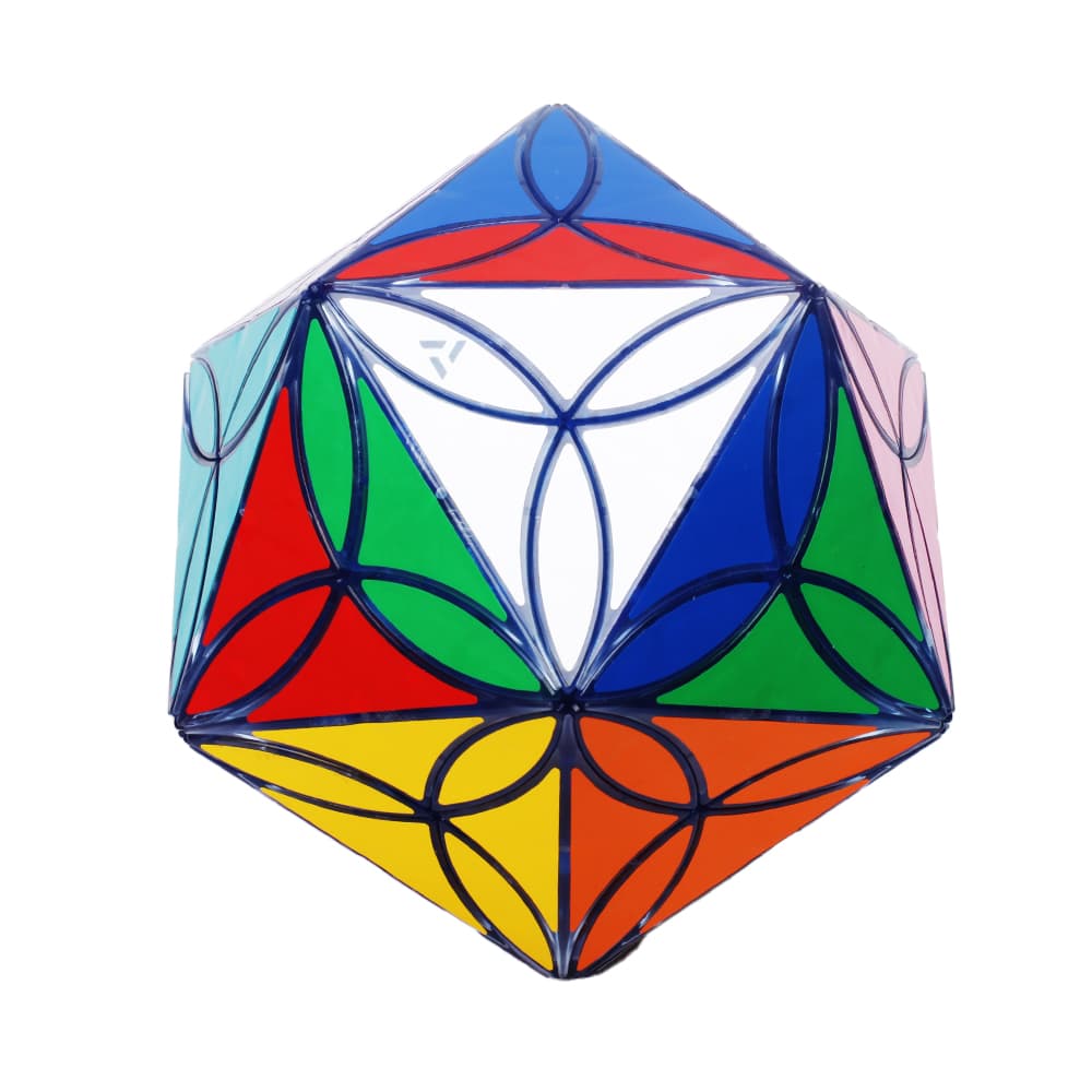 Aj 20 Colors Clover Icosahedron - Trans.Blue