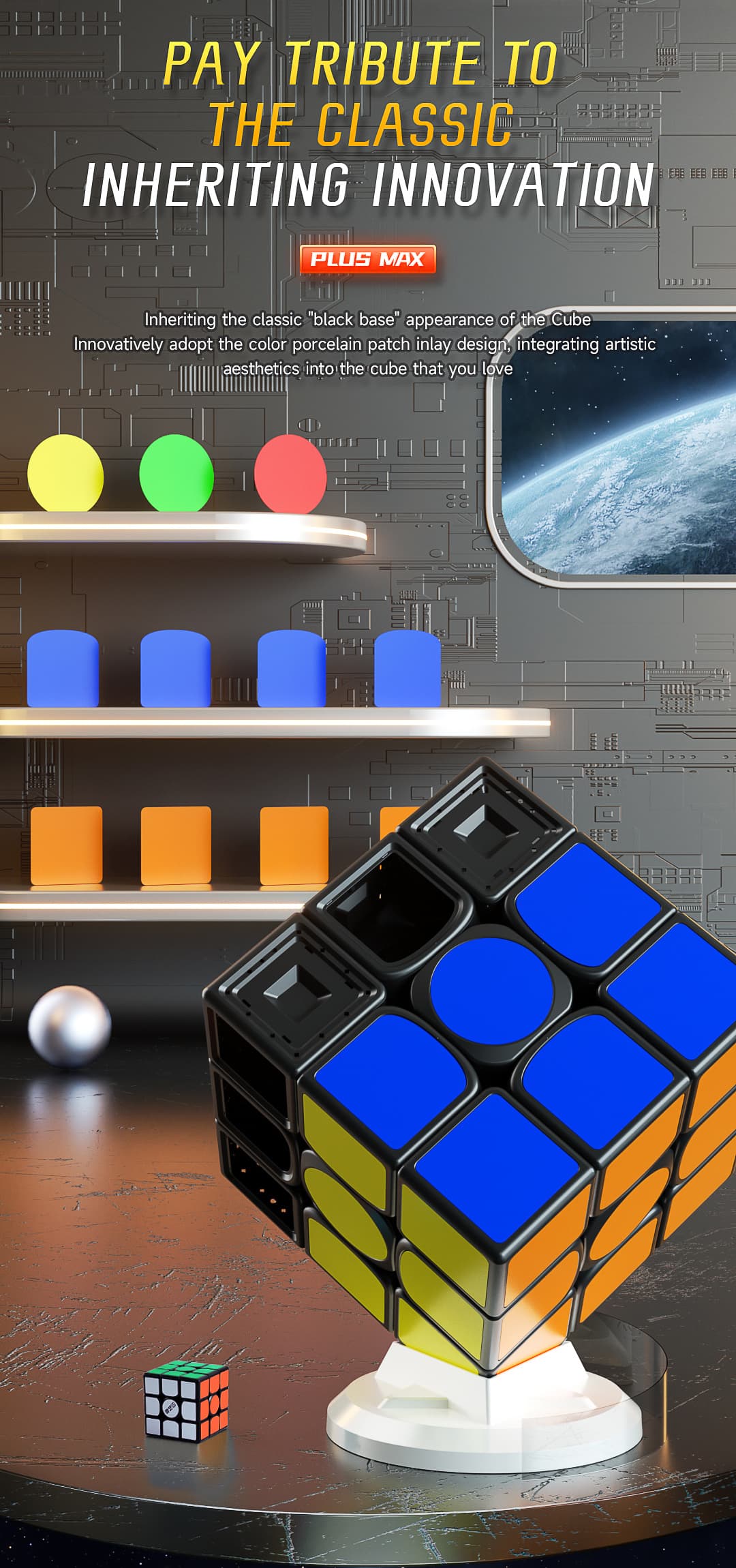 QiYi Warrior Plus Max Box 3x3 (38cm) - Black image 8