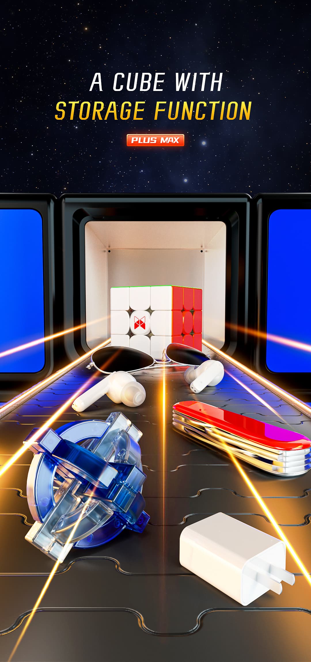 QiYi Warrior Plus Max Box 3x3 (38cm) - Black image 11