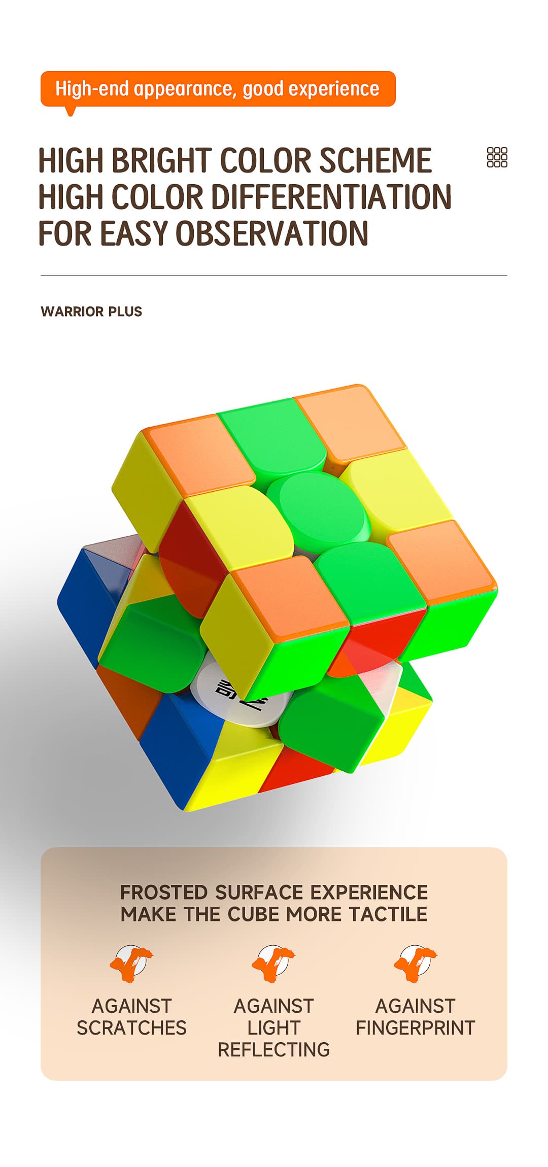 QiYi Warrior Plus 3x3 (18.8cm) - Stickerless image 10