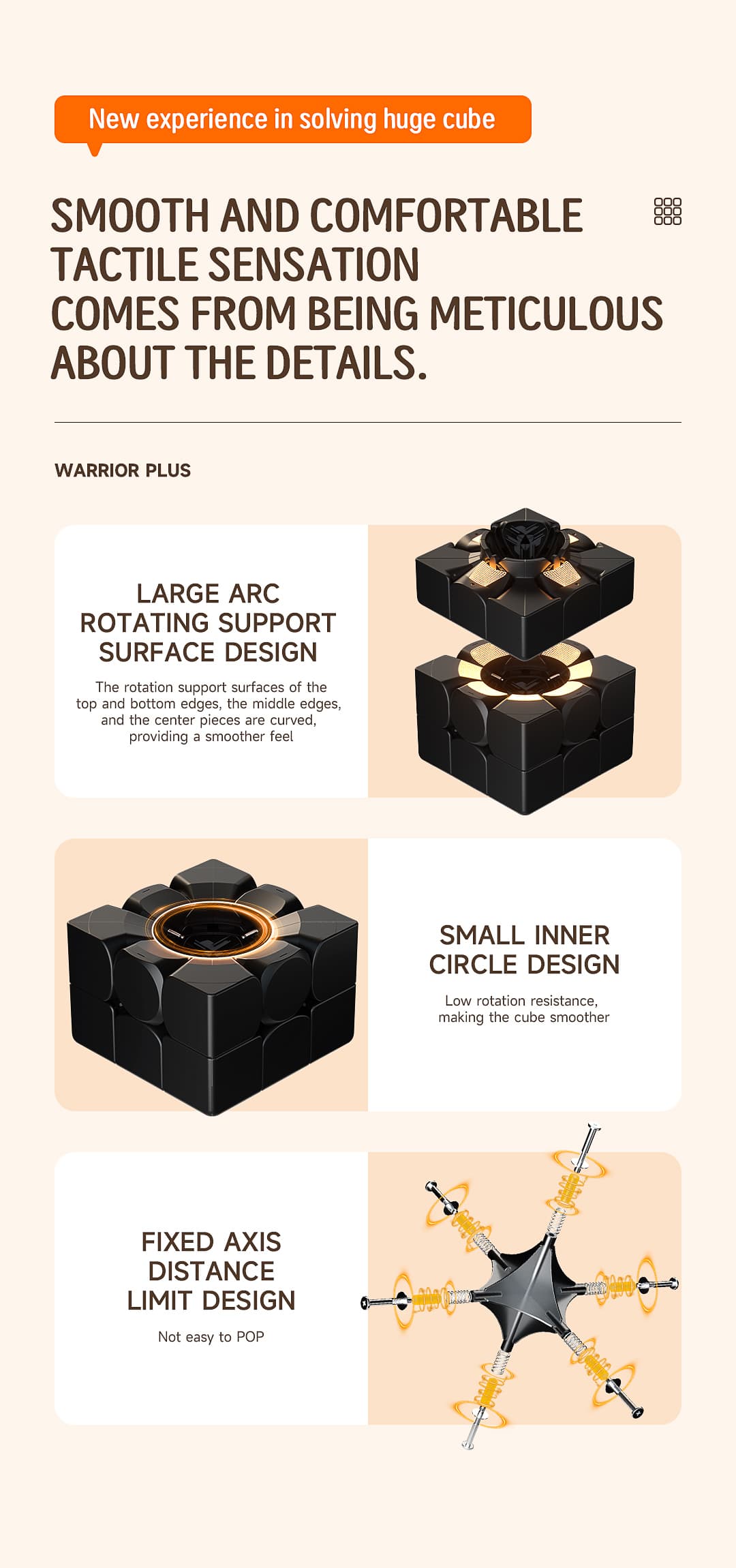 QiYi Warrior Plus 3x3 (18.8cm) - Stickerless image 11