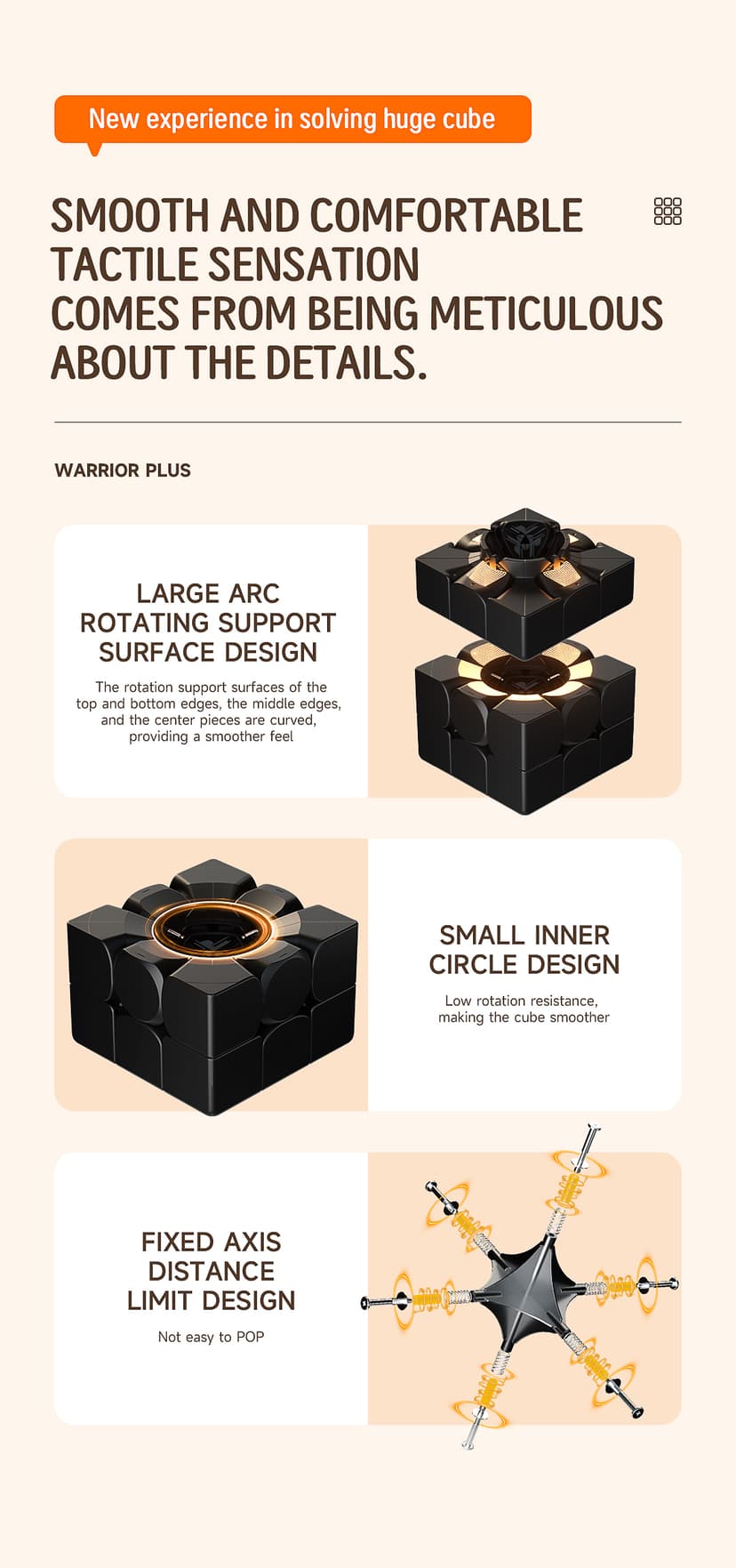 QiYi Warrior Plus 3x3 (18.8cm) - Stickerless image 11