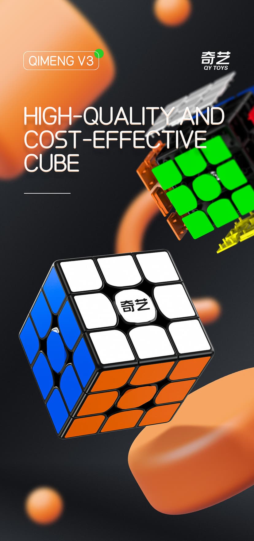 QiYi QiMeng V3 3x3 - Black image 3