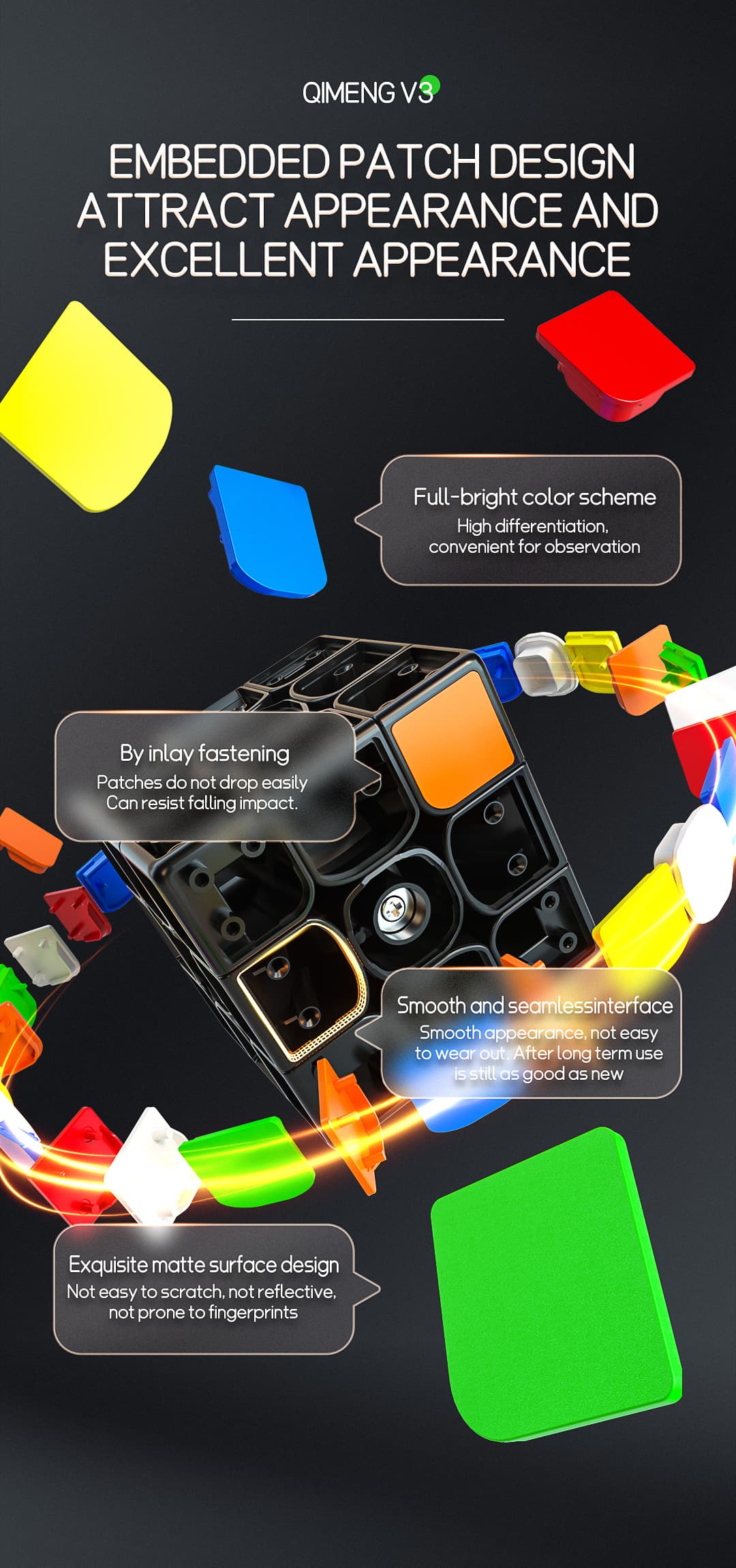 QiYi QiMeng V3 3x3 - Black image 5