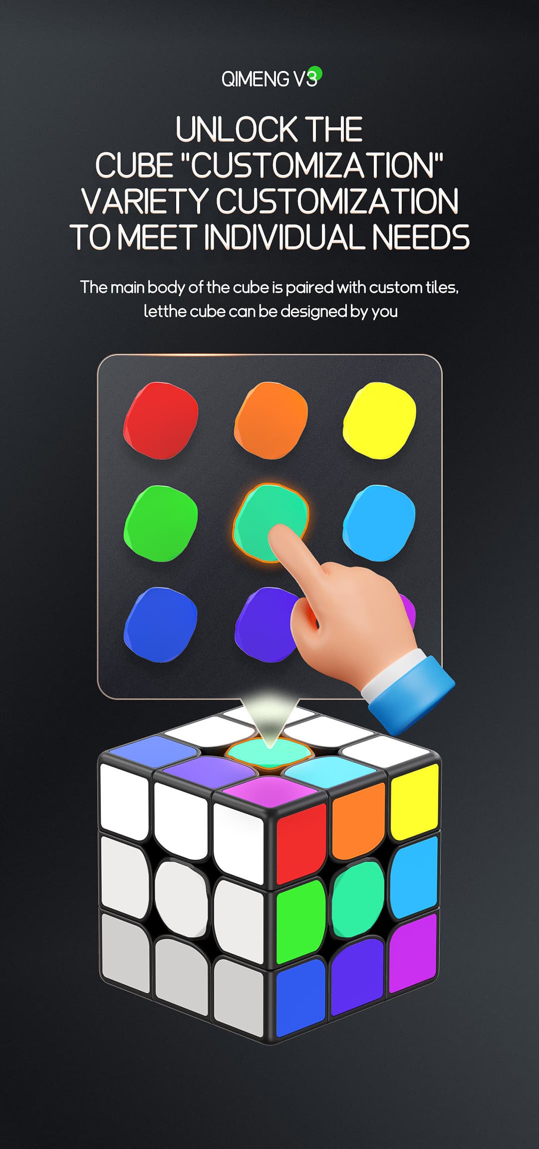 QiYi QiMeng V3 3x3 - Black image 9