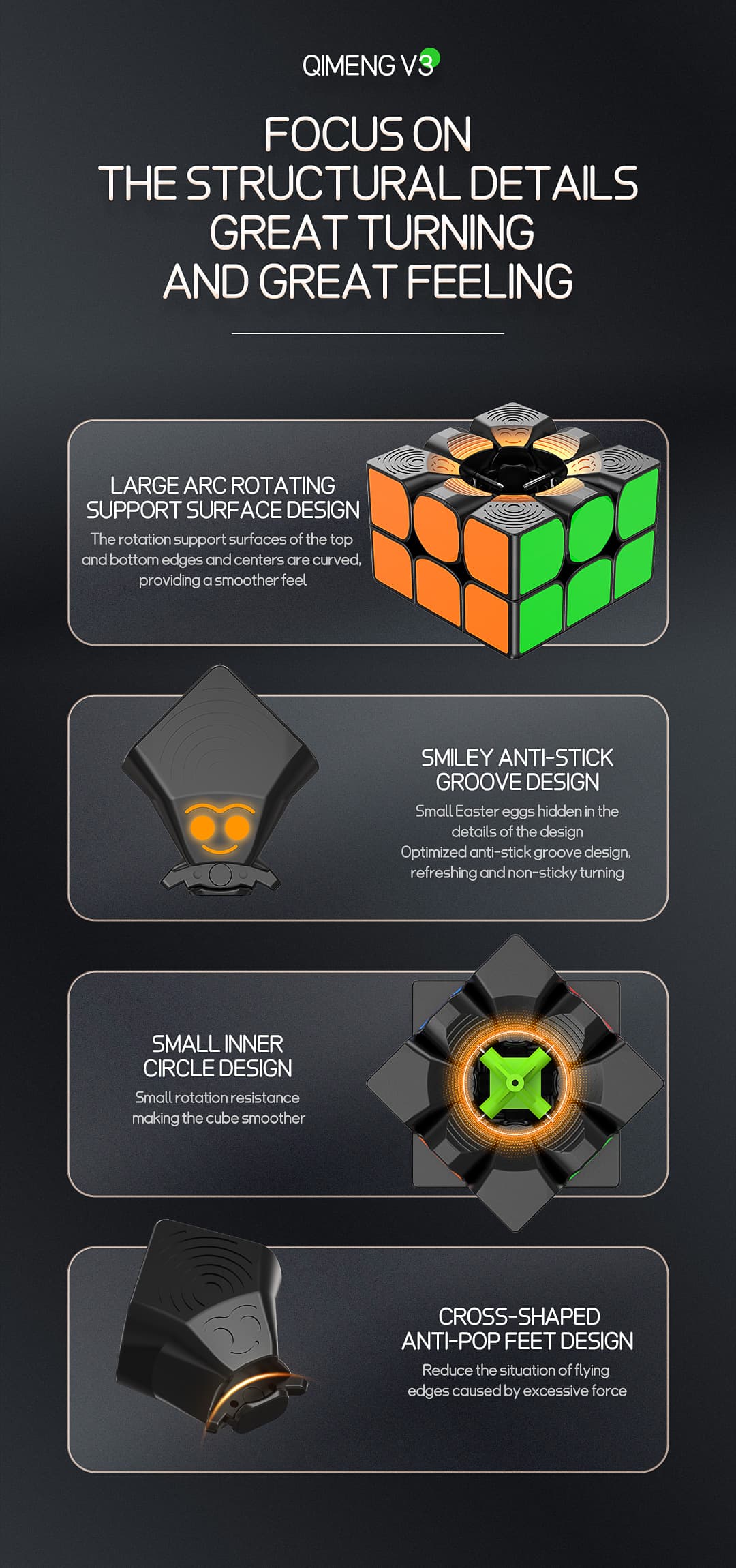 QiYi QiMeng V3 3x3 - Black image 12