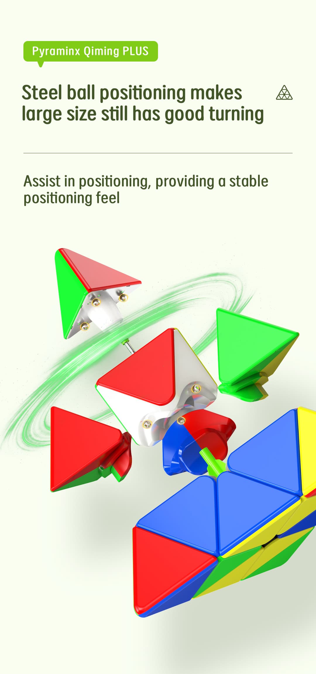 QiYi QiMing Plus Pyraminx - Stickerless image 9