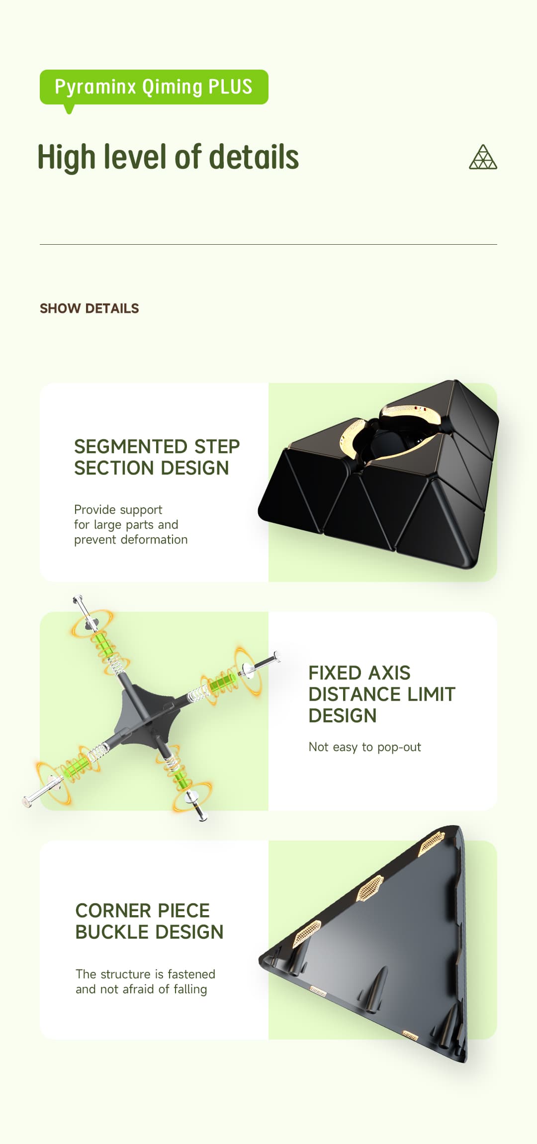 QiYi QiMing Plus Pyraminx - Stickerless image 11