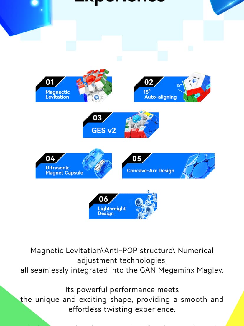 GAN Megaminx V2 Maglev UV (Grey) - Stickerless image 4
