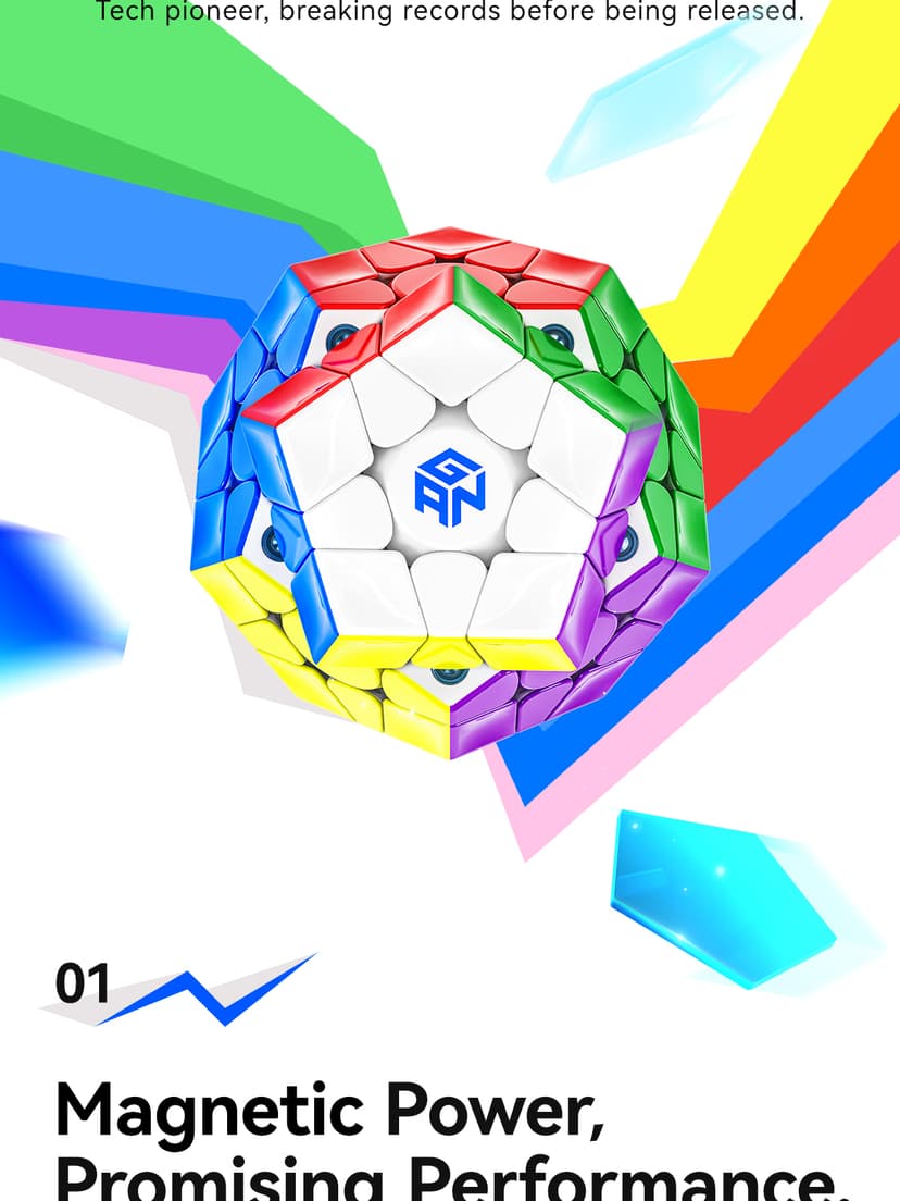 GAN Megaminx V2 Maglev UV (Grey) - Stickerless image 5