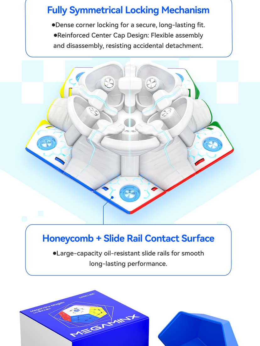 GAN Megaminx V2 Maglev UV (Grey) - Stickerless image 13