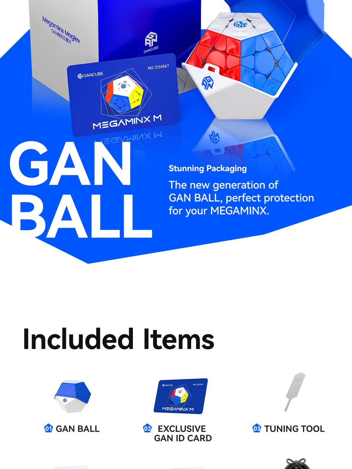 GAN Megaminx V2 Maglev UV (Grey) - Stickerless image 14