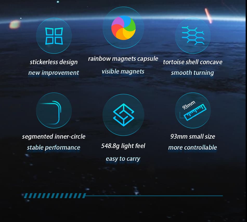 DianSheng Galaxy 13x13 Magnetic Black-Internals image 8