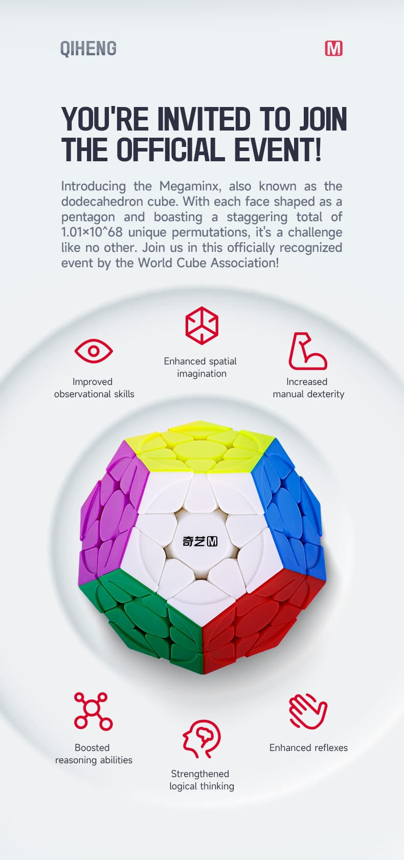 QiYi QiHeng S2 Magnetic Megaminx - Stickerless image 7