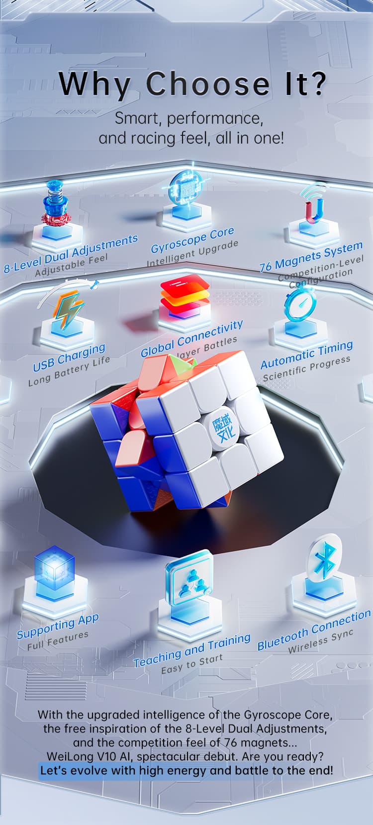 MoYu Weilong V10 AI 3x3 Standard UV image 4
