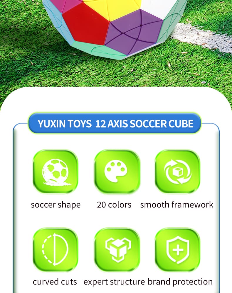 YuXin 12 Axis Soccer Megaminx - Stickerless image 5