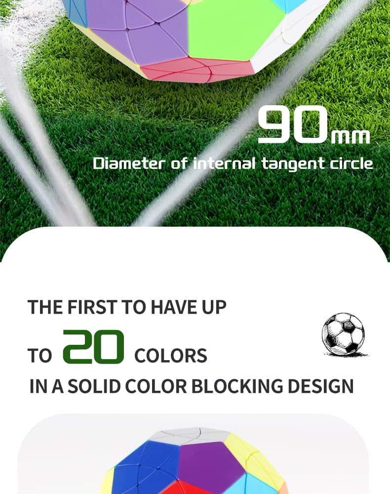YuXin 12 Axis Soccer Megaminx - Stickerless image 7