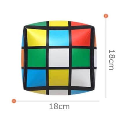 Cube Pattern PVC Balloon 18cm image 1
