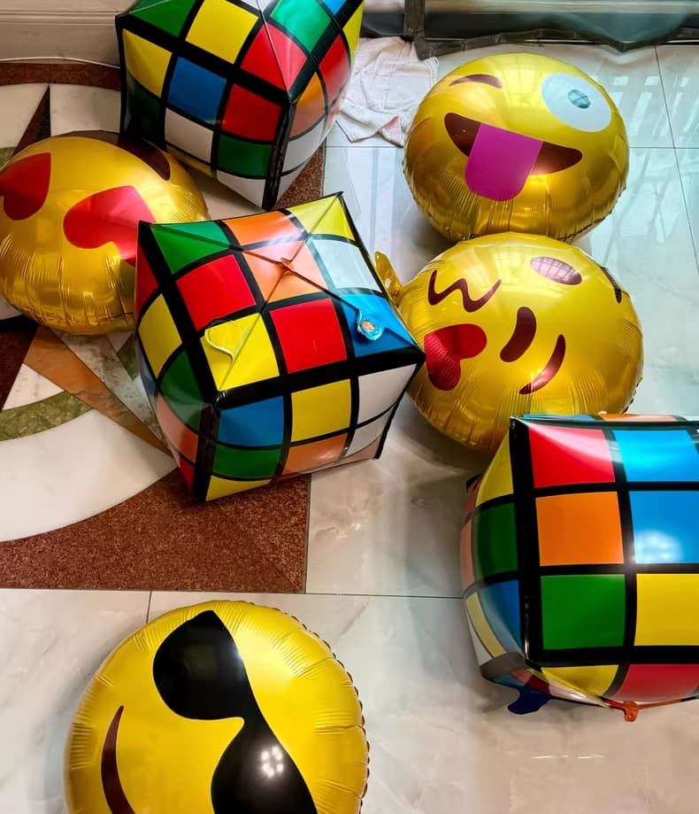 Cube Pattern PVC Balloon 35cm image 7