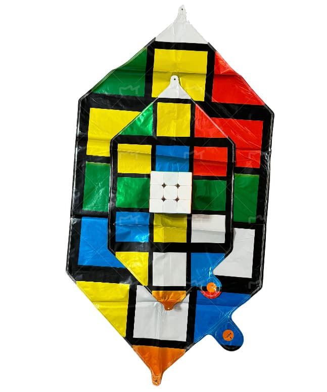 Cube Pattern PVC Balloon 18cm image 4